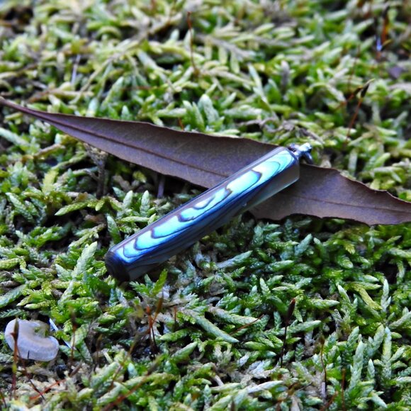 Dainty Colorful Abalone Gemstone Pendant - Small - Picture 7 of 9